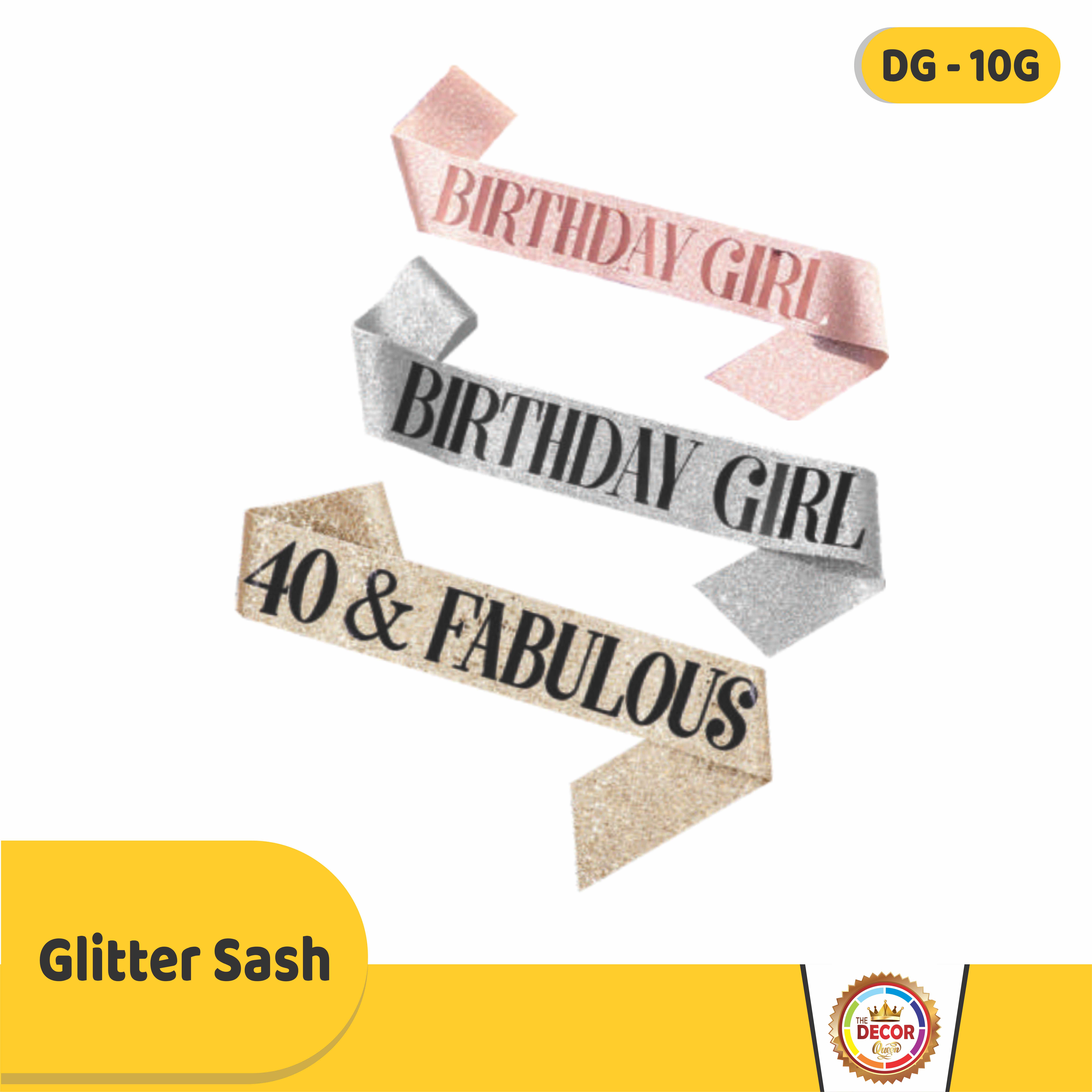 GLITTER SASH|Party Products|Sash