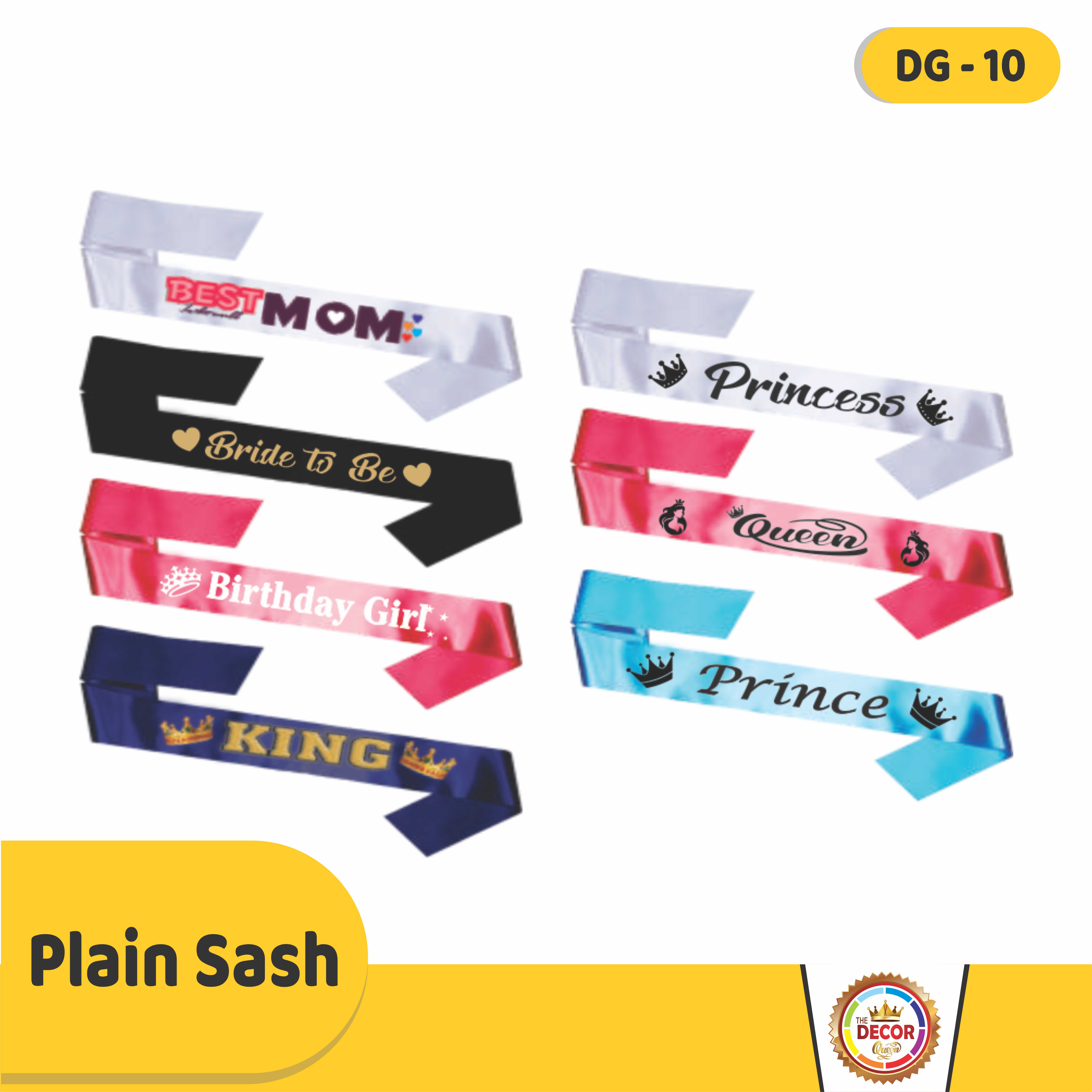 PLAIN SASH|Party Products|Sash