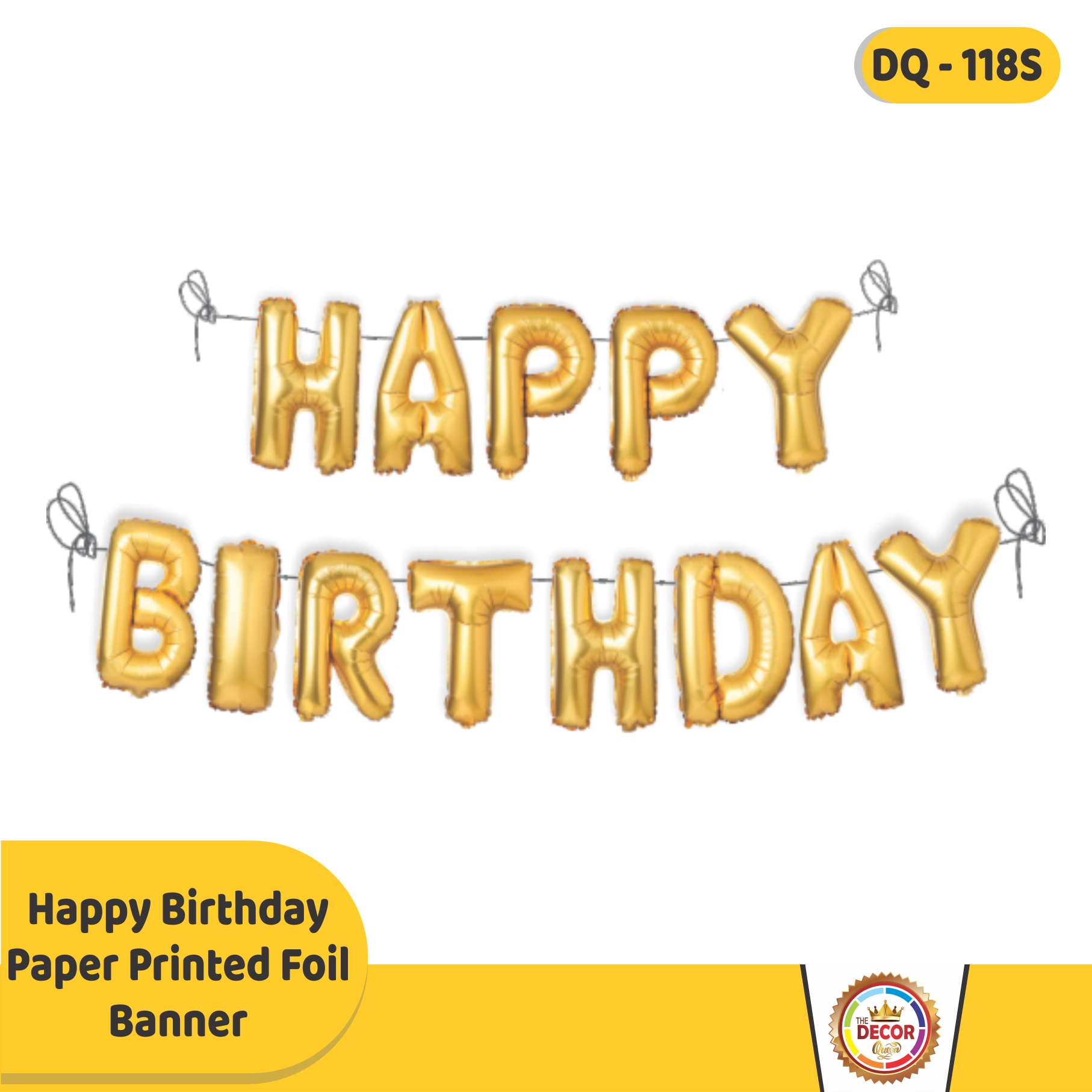 Happy Birthday Paper Printed Foil Banner|Banners|Happy Birthday Banner