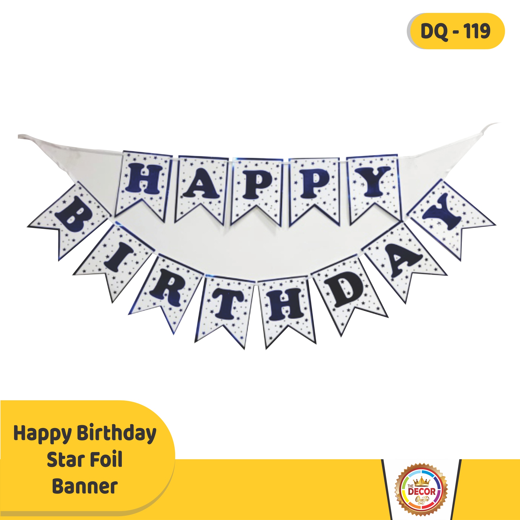 Happy Birthday Star Foil  Banner|Banners|Happy Birthday Banner