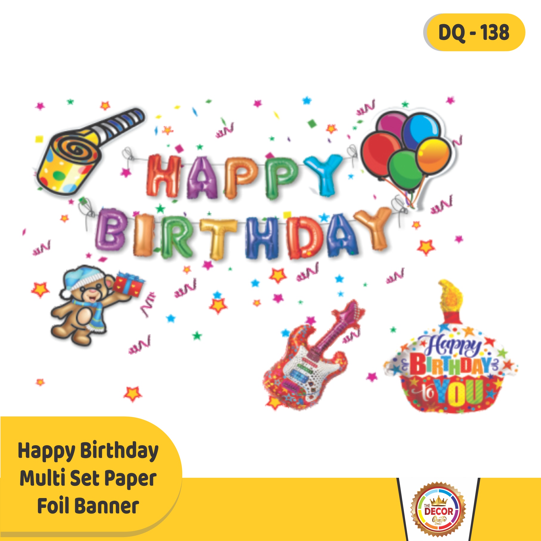 Happy Birthday Multi Set Paper  Foil Banner|Banners|Happy Birthday Banner