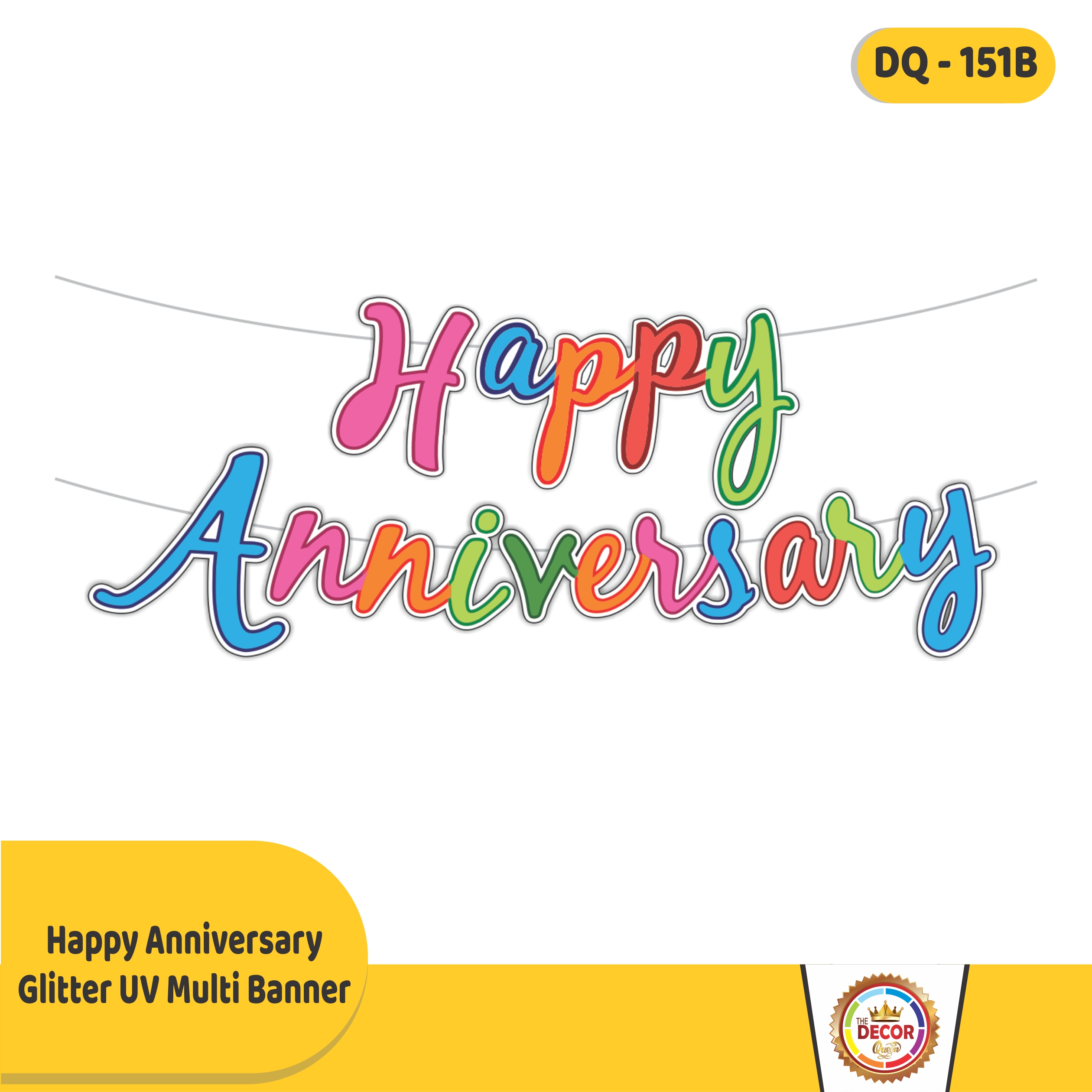 Happy Anniversary Glitter UV Multi Banner|Banners|Anniversary Banner