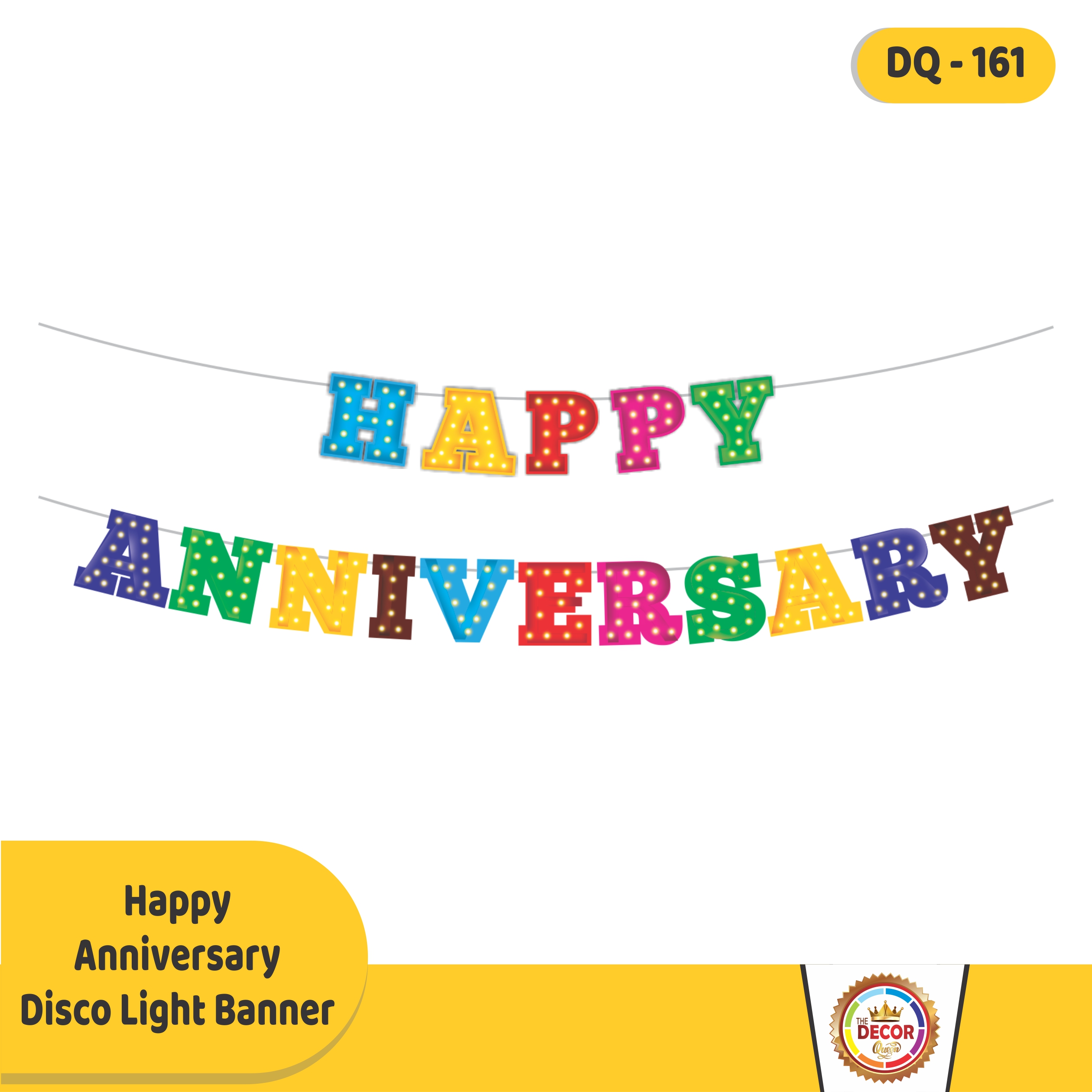 Happy  Anniversary Disco Light Banner|Banners|Anniversary Banner