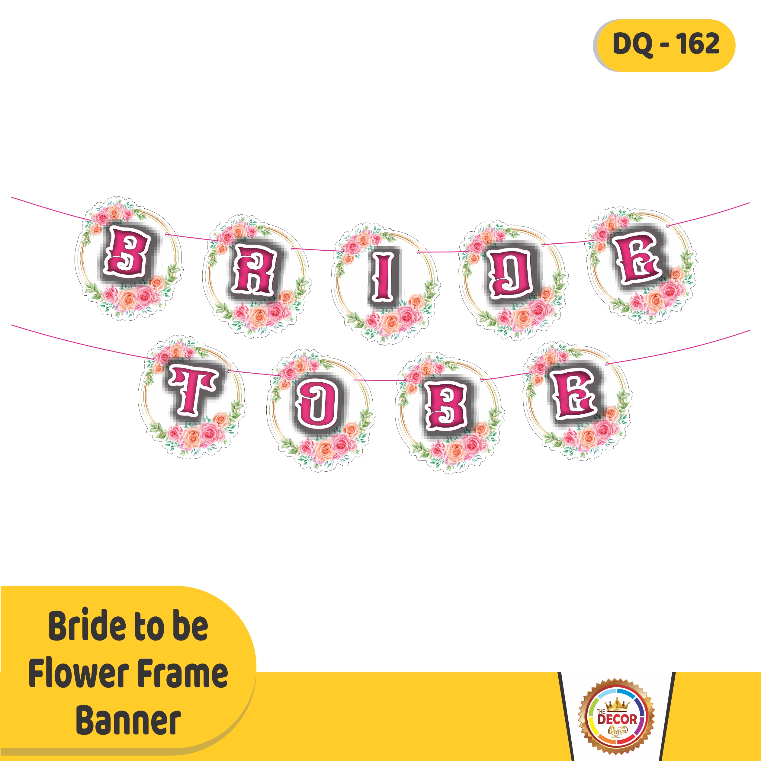 Bride to be Flower Frame  Banner|Banners|Anniversary Banner