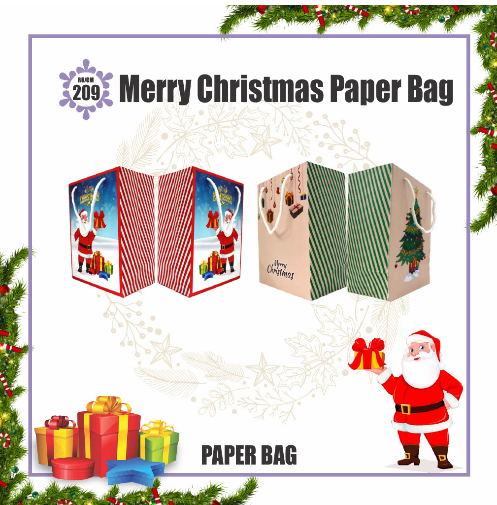 Merry Christmas Paper Bag|Festive Products|Christmas