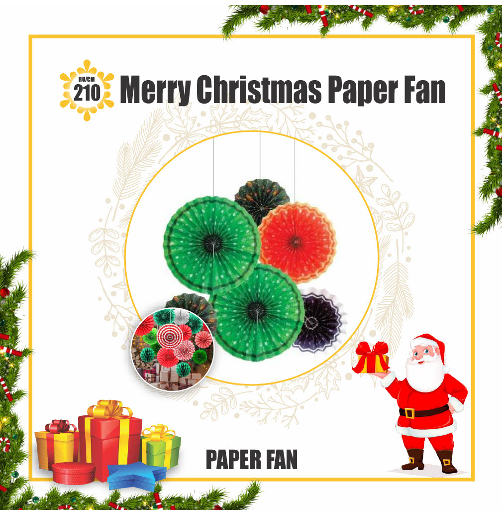 Merry Christmas Paper Fan|Festive Products|Christmas