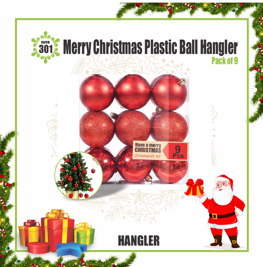 Merry Christmas Plastic Ball Hangler|Festive Products|Christmas