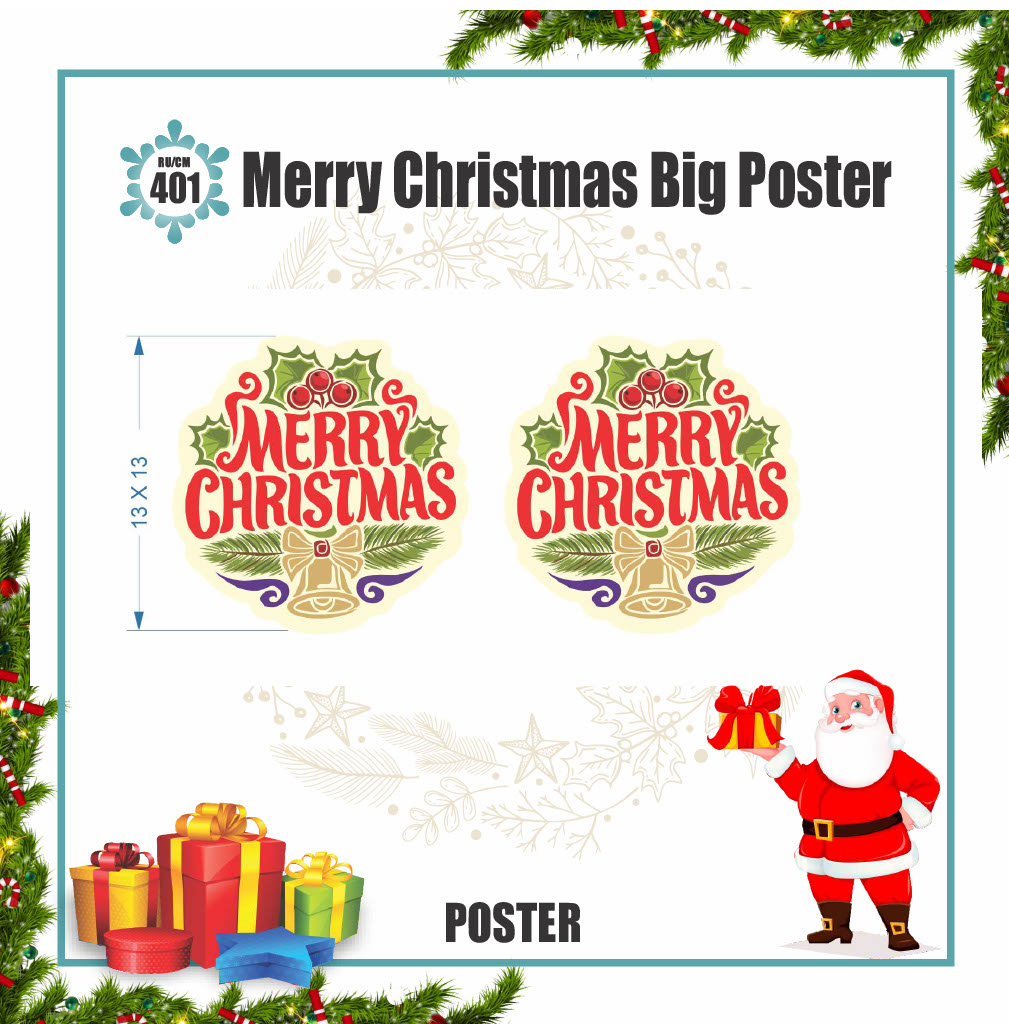 Merry Christmas Big Poster|Festive Products|Christmas