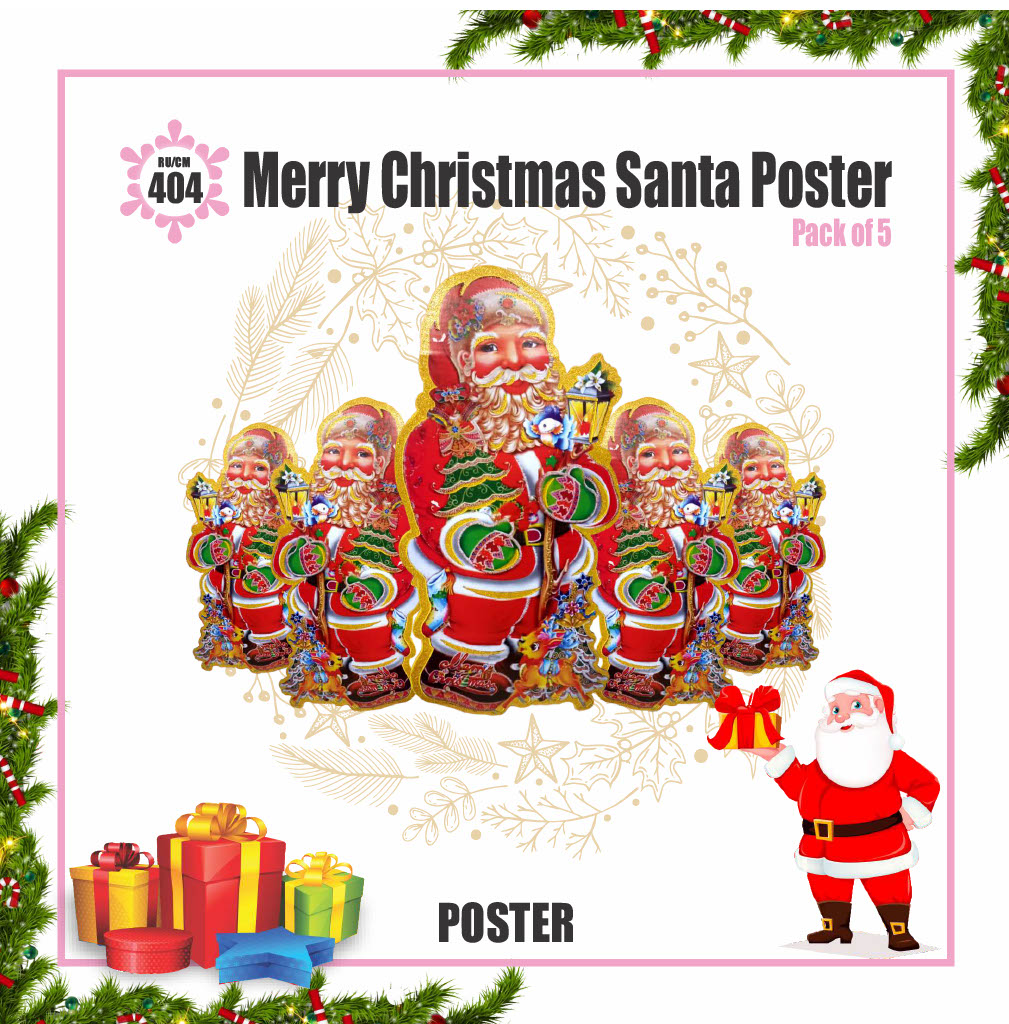 Merry Christmas Santa Poster|Festive Products|Christmas