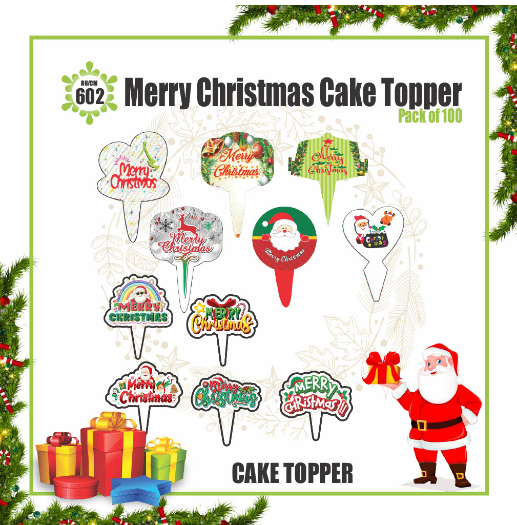 Merry Christmas Cake Topper|Festive Products|Christmas