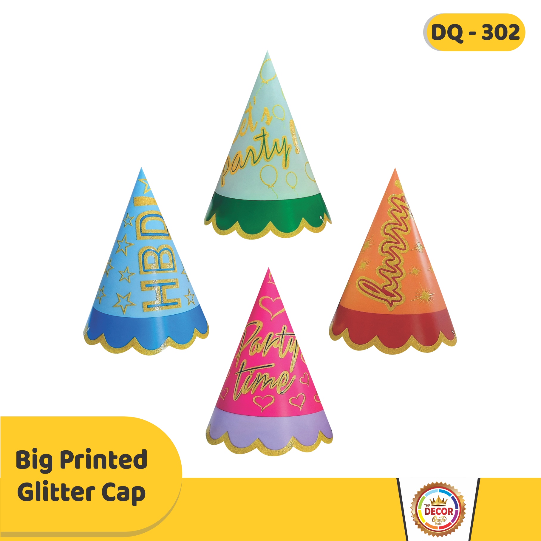 Big Printed Glitter Cap (CAP)|Party Products|Cap