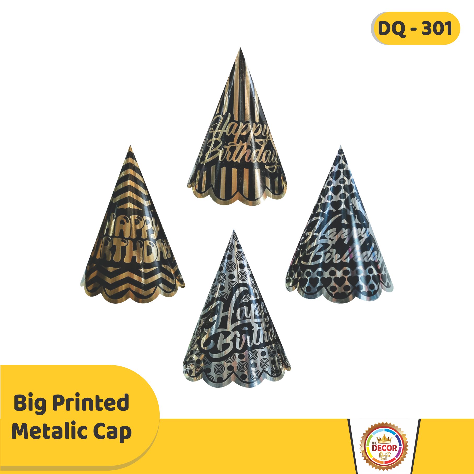 Big Printed Metalic Cap (CAP)|Party Products|Cap