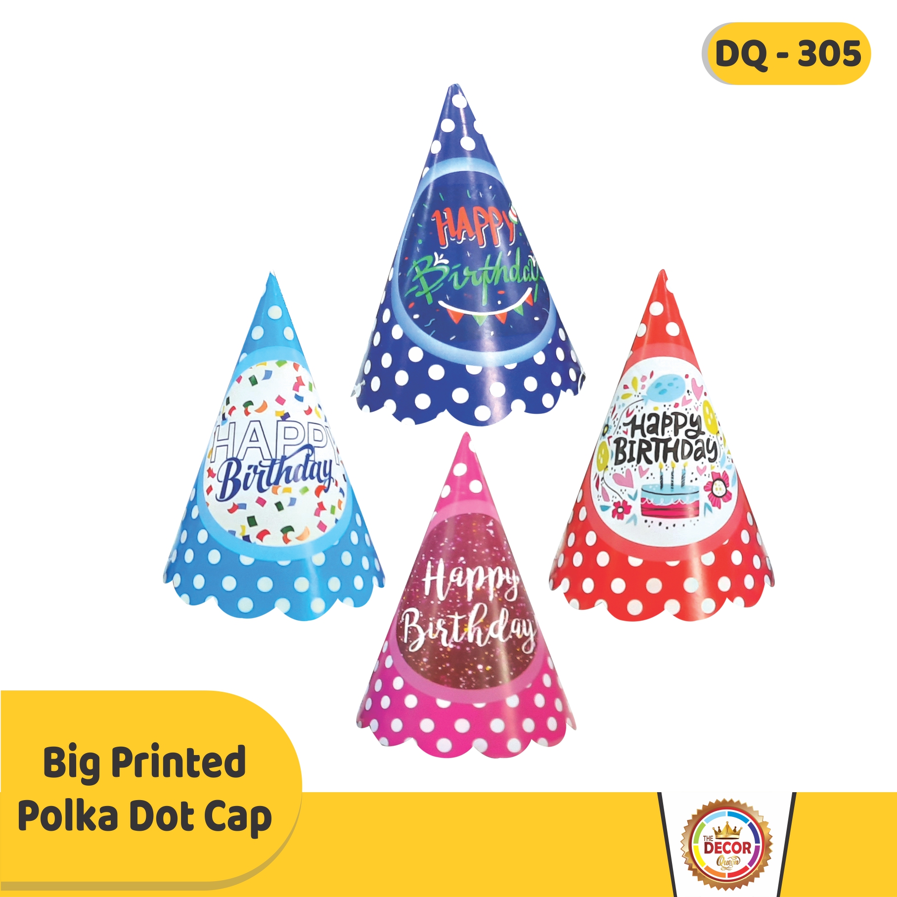 Big Printed Polka Dot Cap (CAP)|Party Products|Cap