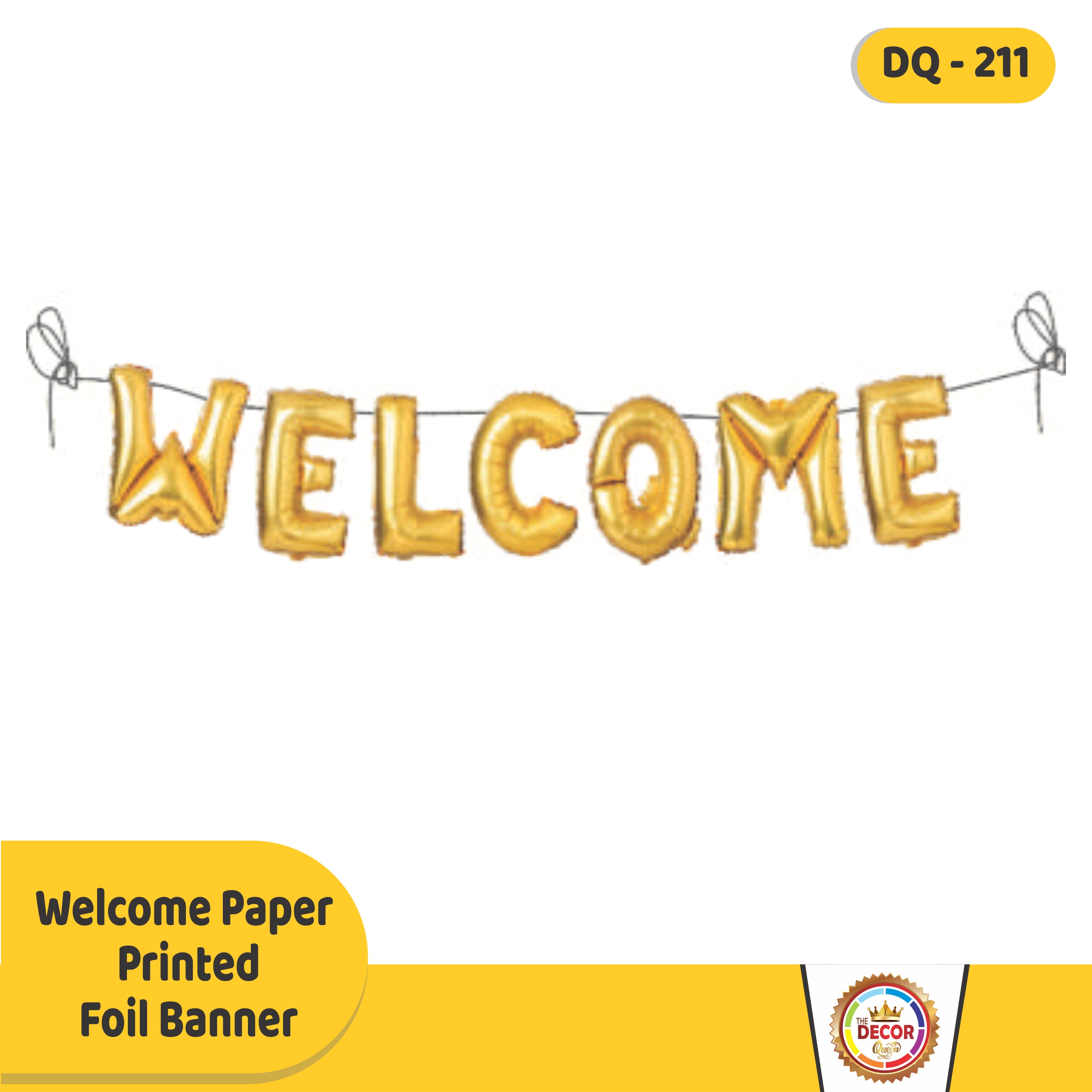 Welcome Paper  Printed  Foil Banner|Banners|Welcome