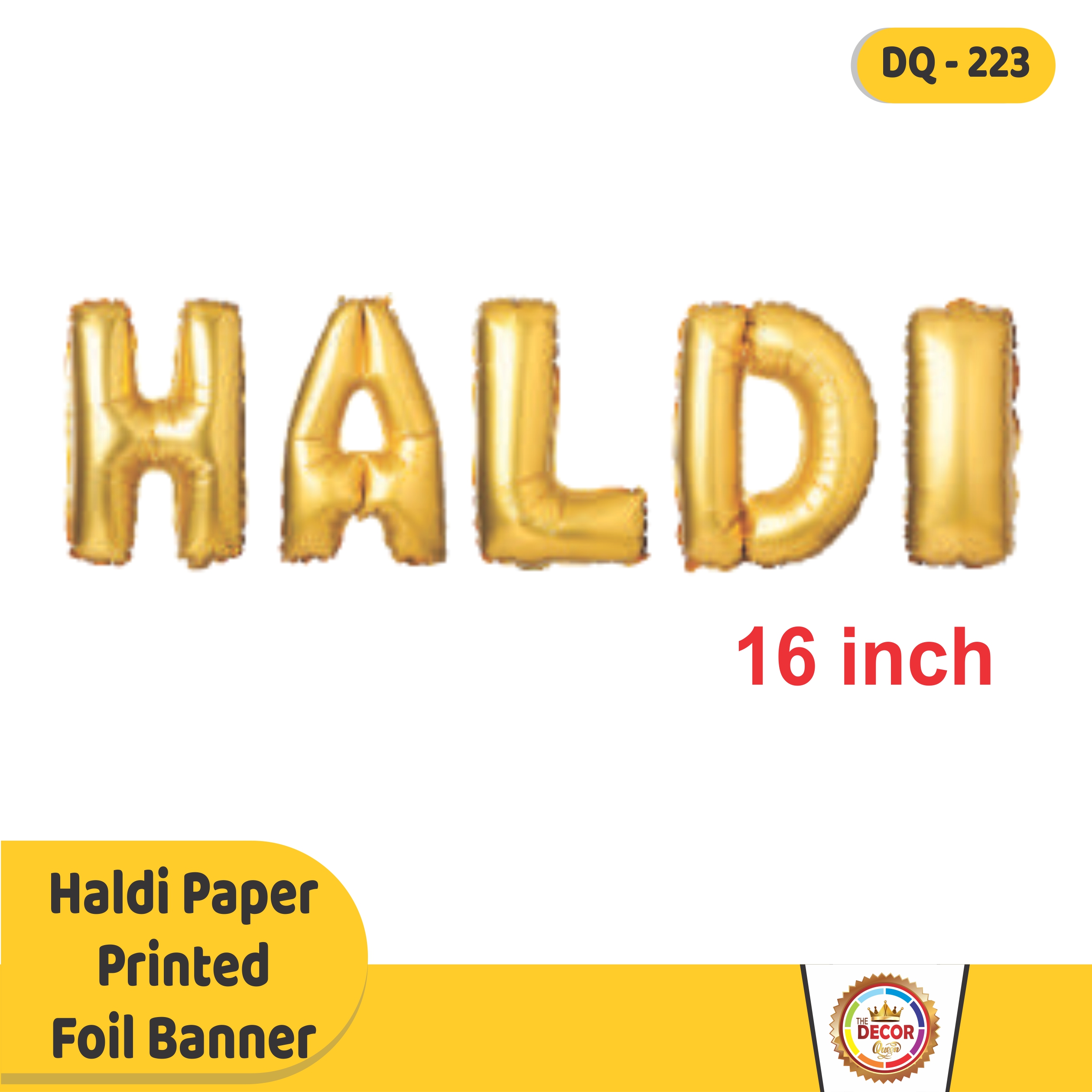 Haldi Paper  Printed  Foil Banner|Banners|Other Banners