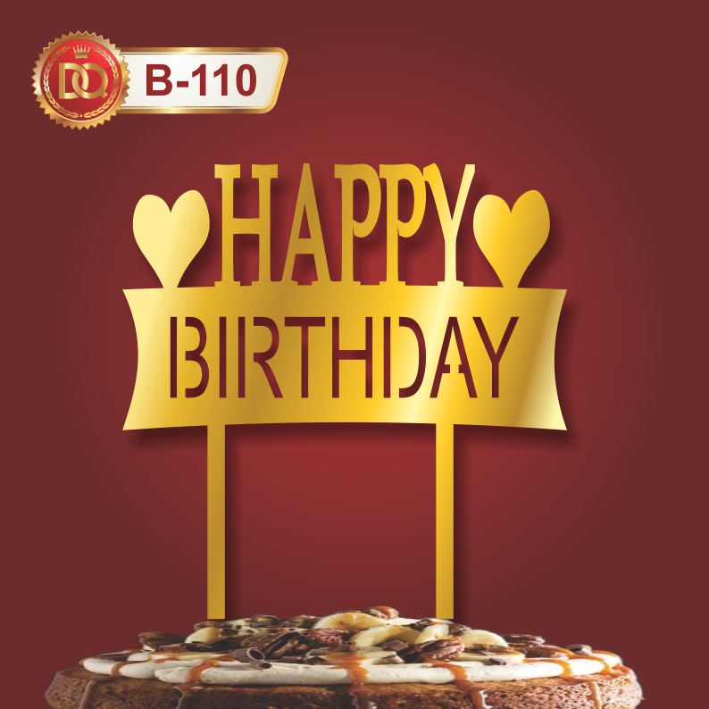 Acrylic Happy Birthday Cake Topper 10|Cake Topper|Acrylic Happy Birthday