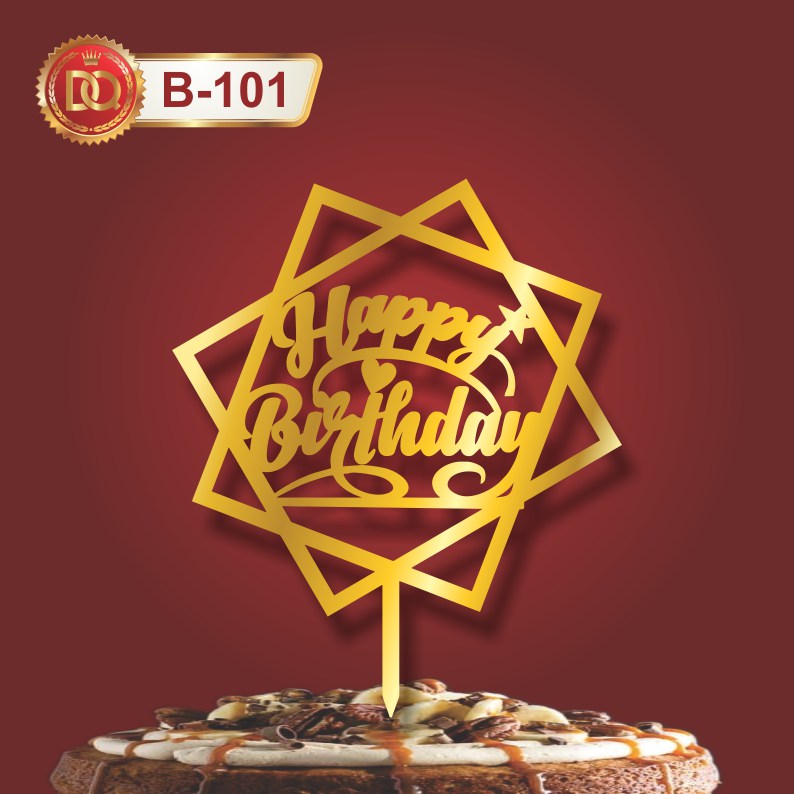 Acrylic Happy Birthday Cake Topper 1|Cake Topper|Acrylic Happy Birthday