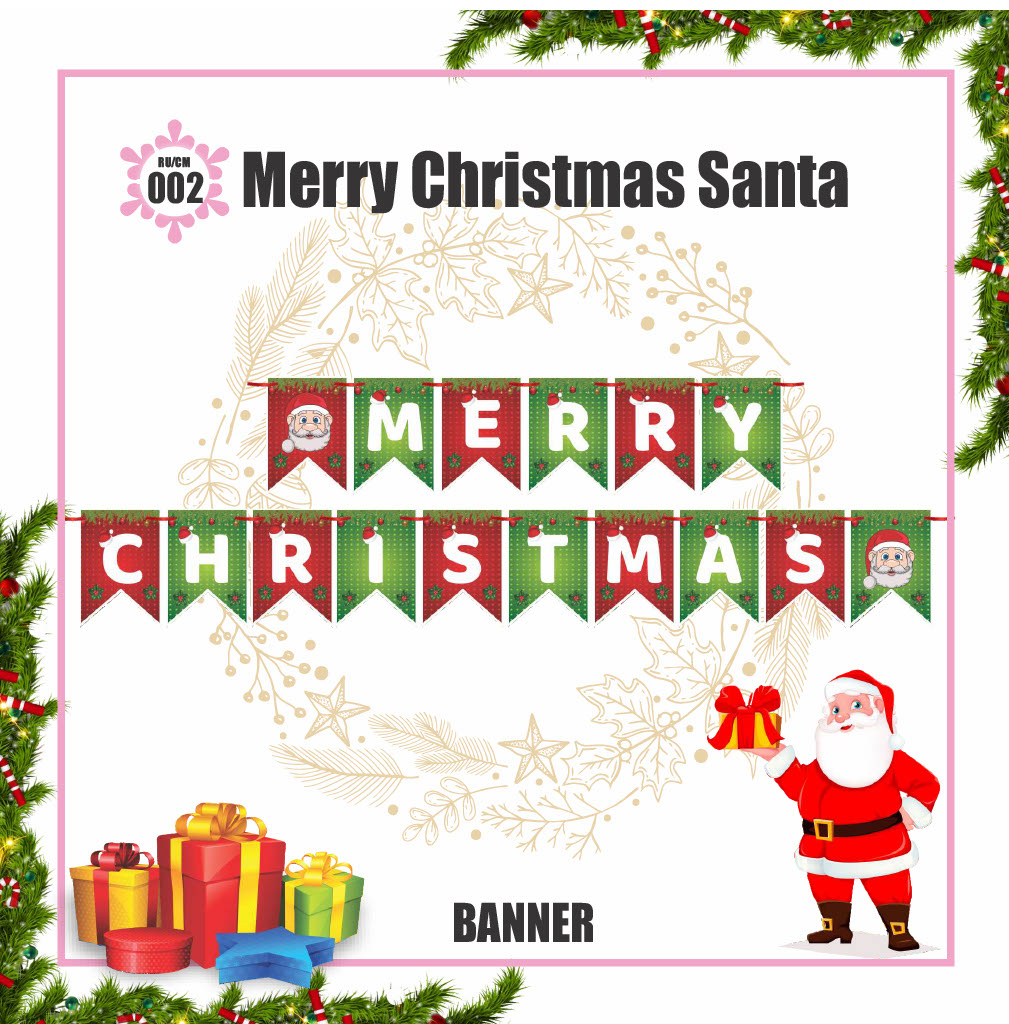 Merry Christmas Santa Banner|Festive Products|Christmas