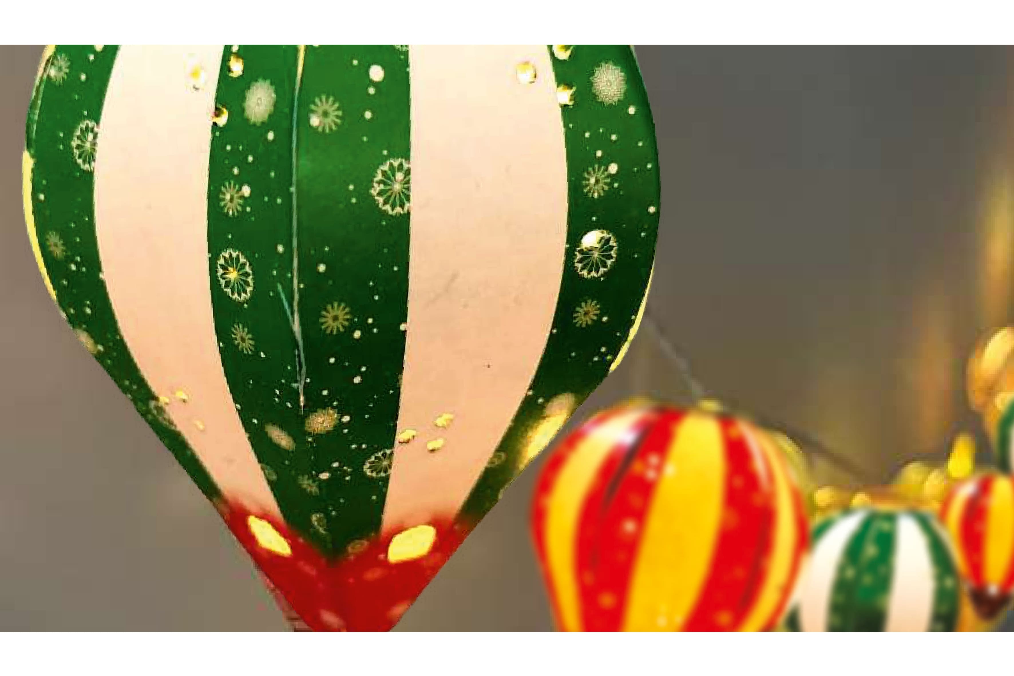 Merry Christmas Hot Air Balloon (with light)|Festive Products|Christmas