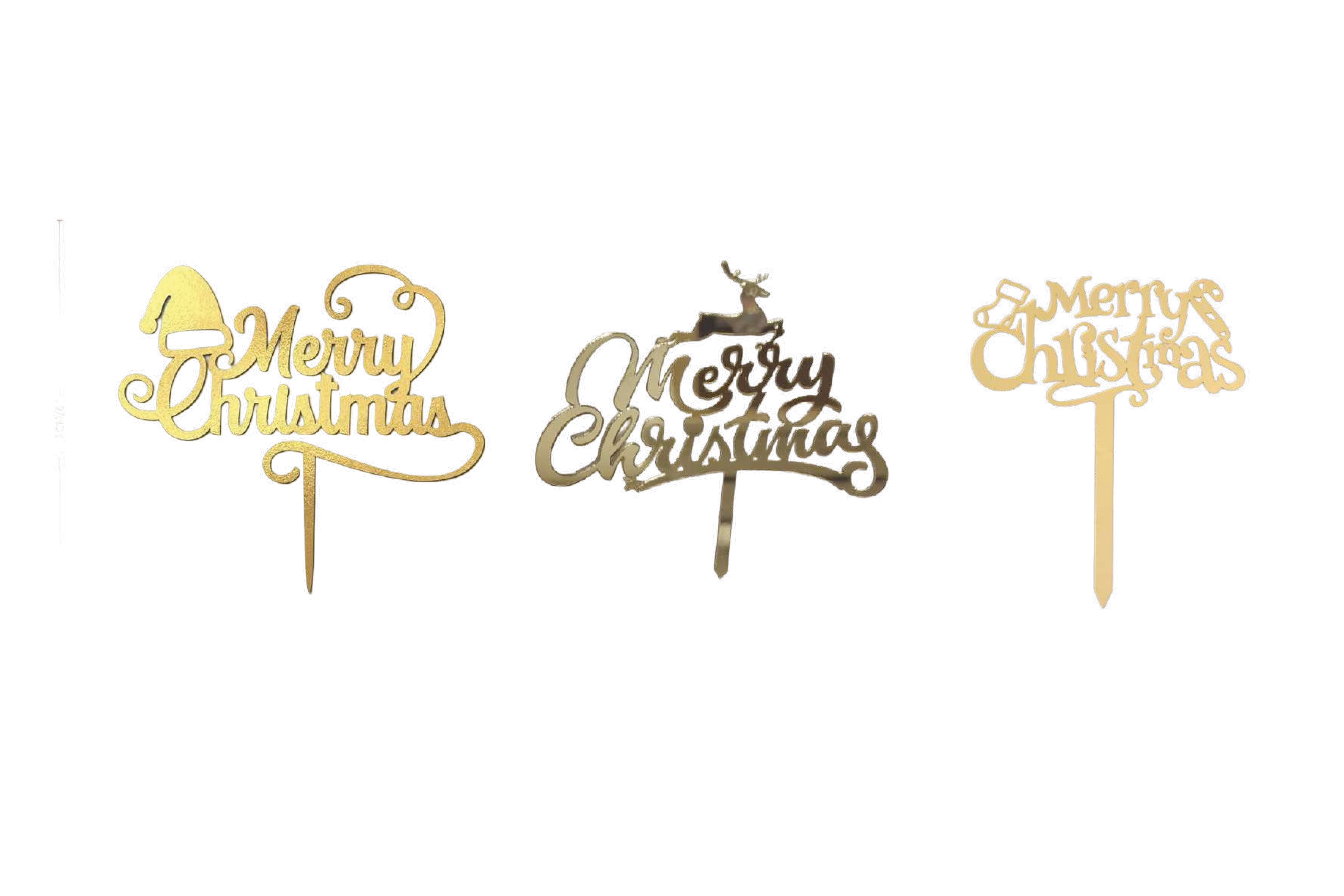 Merry Christmas Acrylic Cake Topper|Festive Products|Christmas