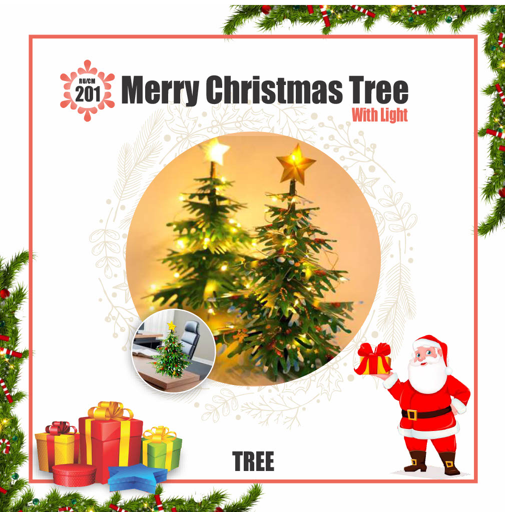 Merry Christmas Tree (With Light)|Festive Products|Christmas