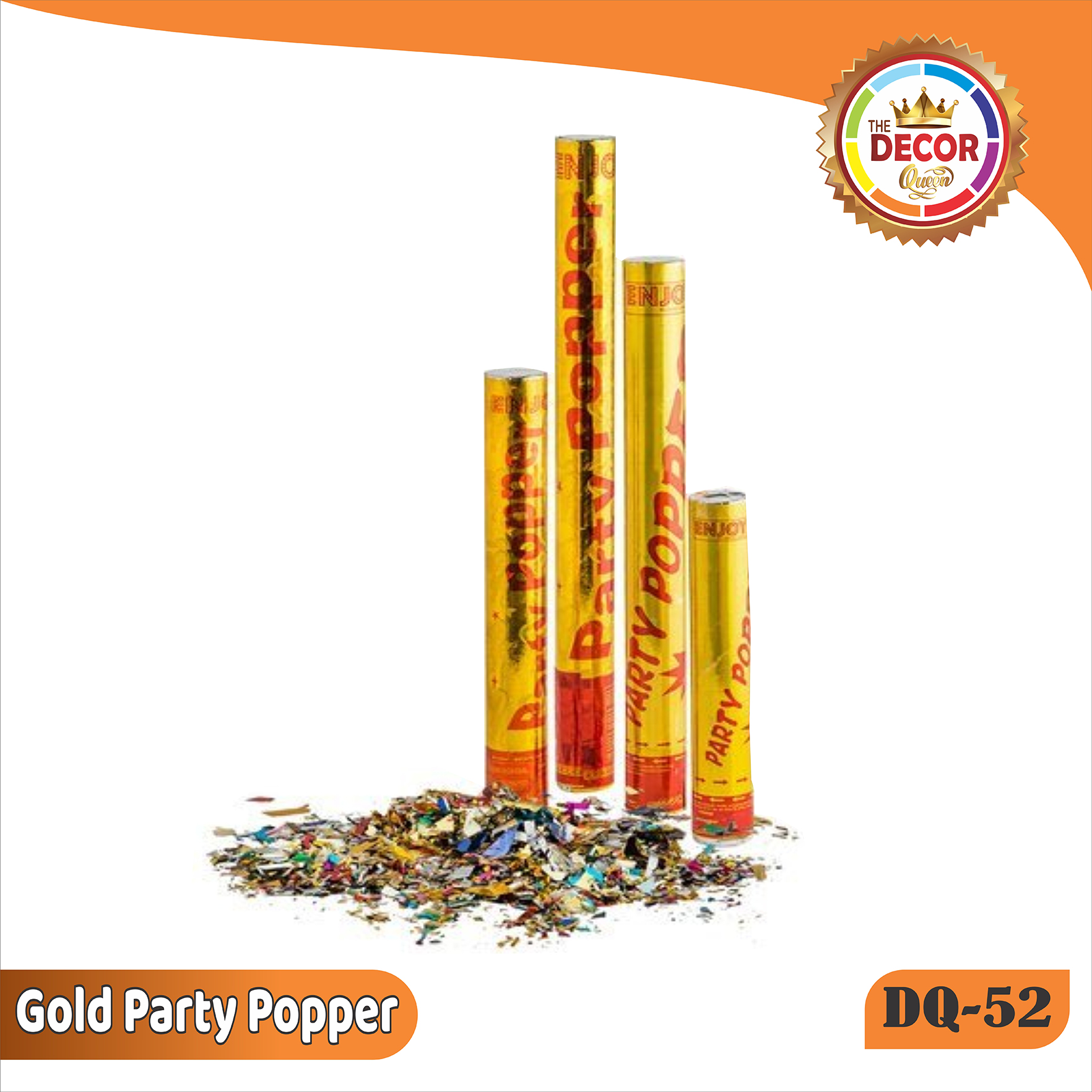 Gold Party Popper (PARTY POPPERS)|Party Products|Party Poppers