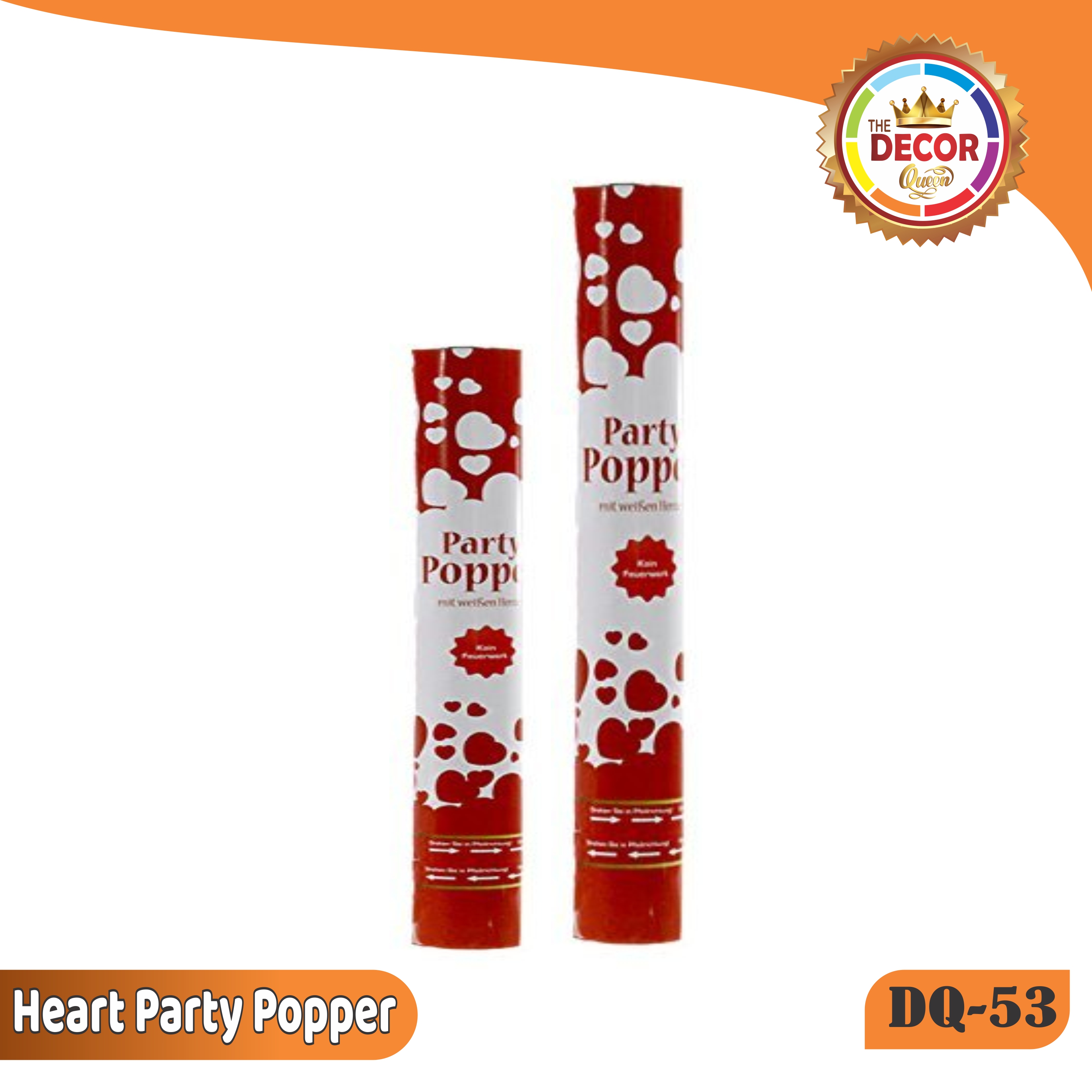 Heart Party Popper (PARTY POPPERS)|Party Products|Party Poppers