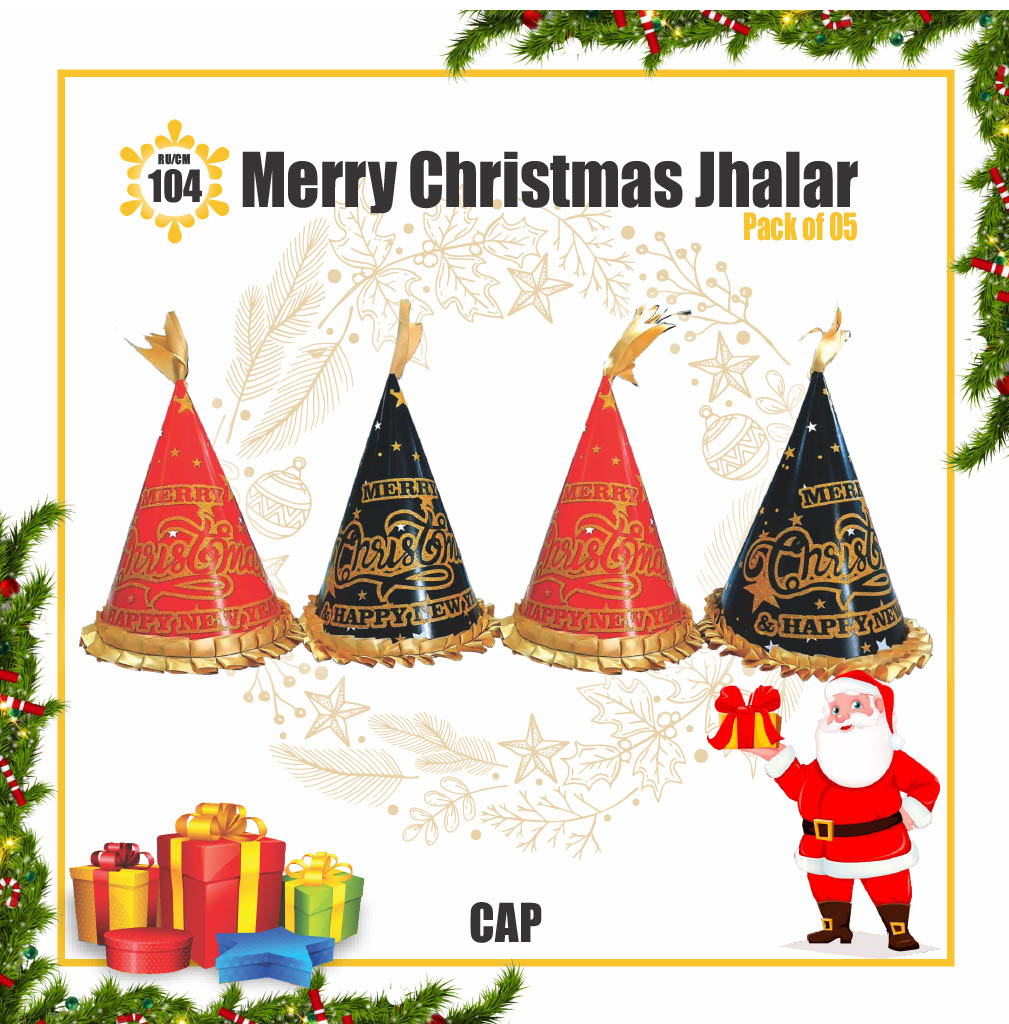 Merry Christmas  Jhalar Cap|Festive Products|Christmas