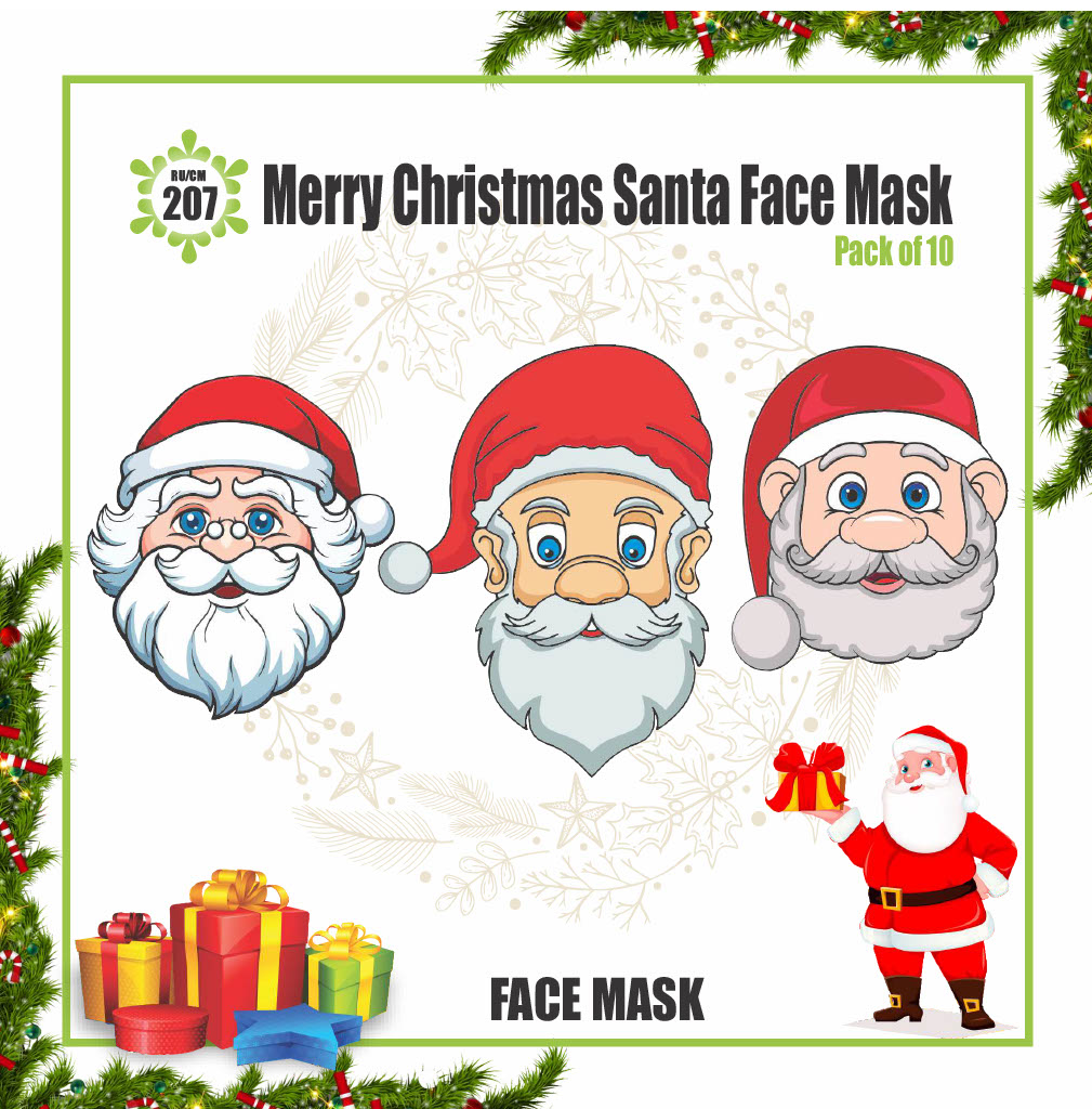 Merry Christmas Santa Face Mask|Festive Products|Christmas