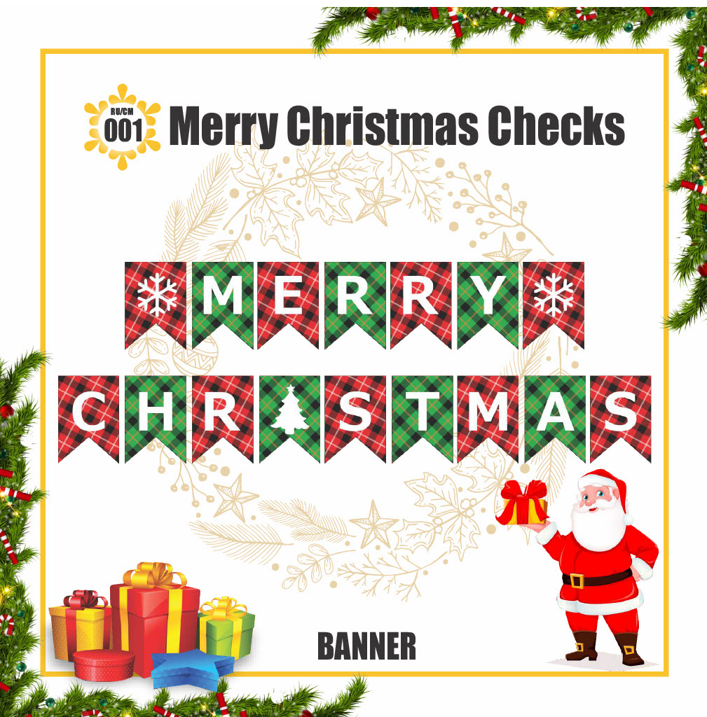 Merry Christmas Checks|Festive Products|Christmas
