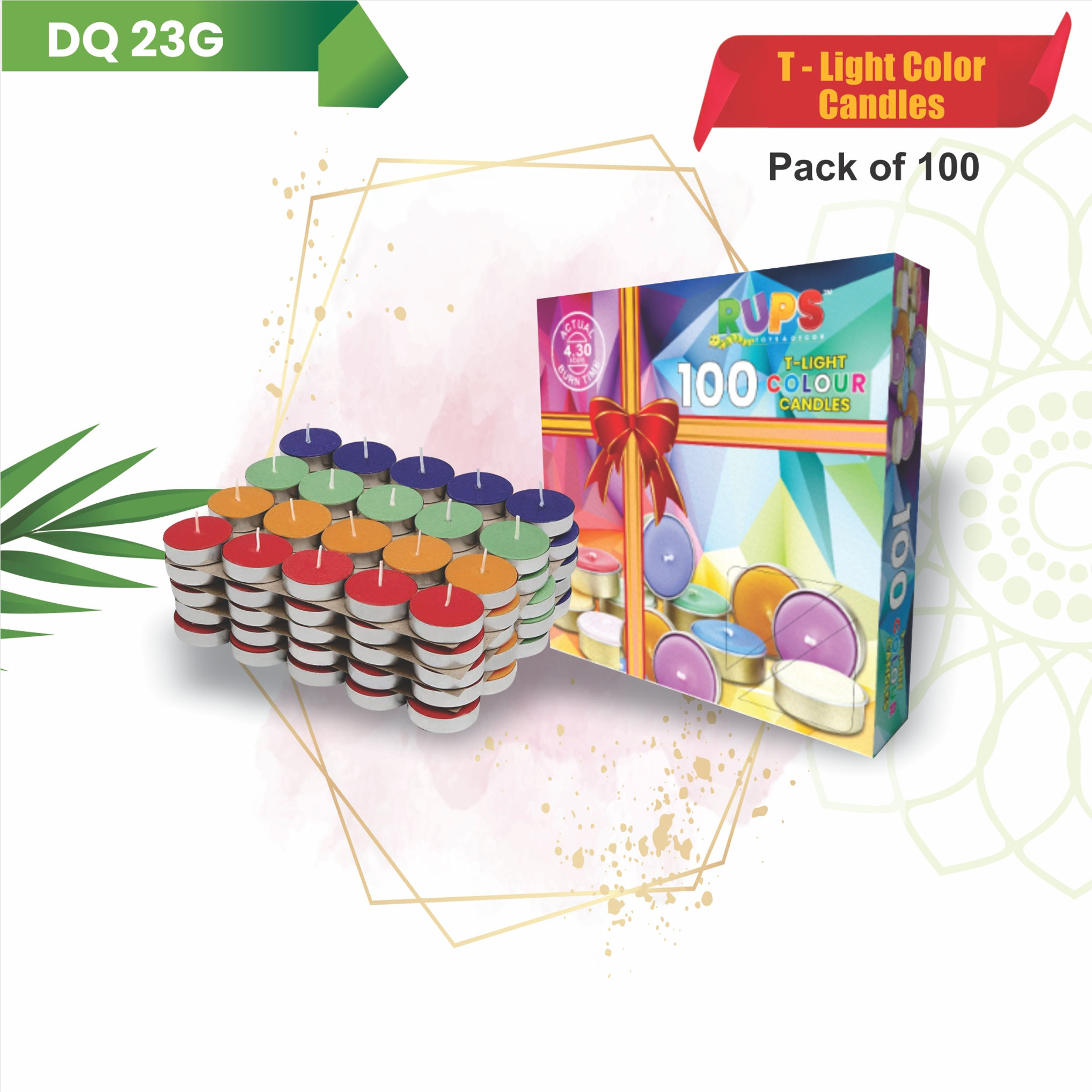 T-Light Color Candles Pack of 100|Festive Products|Diwali