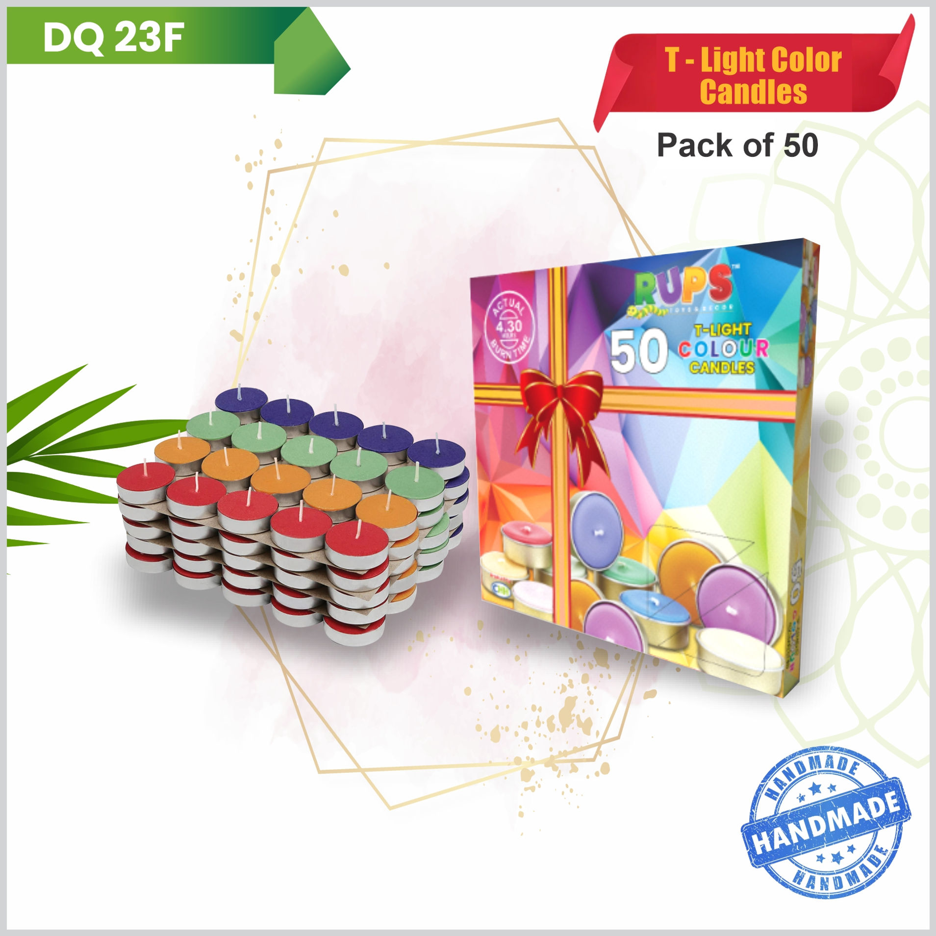 T-Light Color Candles Pack of 50|Festive Products|Diwali